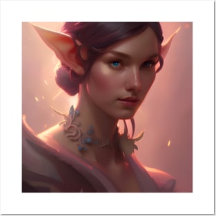 Pretty Fantasy Elf Pink Princess Posters and Art